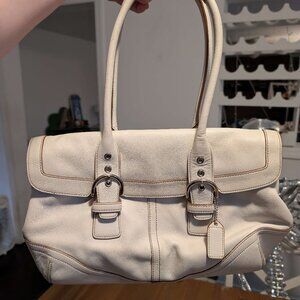 Coach 9636 Hampton Leather Soho Satchel - White